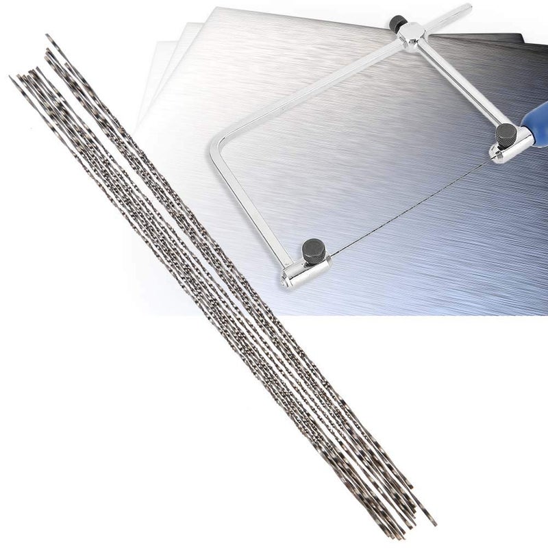 woobles Scroll Saw Blades, 12 Pcs Precision Ground Scroll Scroll Saw Scroll Scroll Saw Blades for Wood Metal Plastic for Blades/Scroll Saw Blades Cutting Sawing Carve (5#) - Image 1